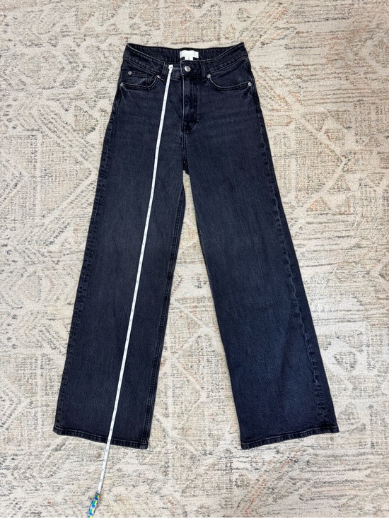 H&M Denim - H&M Dark Denim Grey Wide-Leg High-Rise Jeans